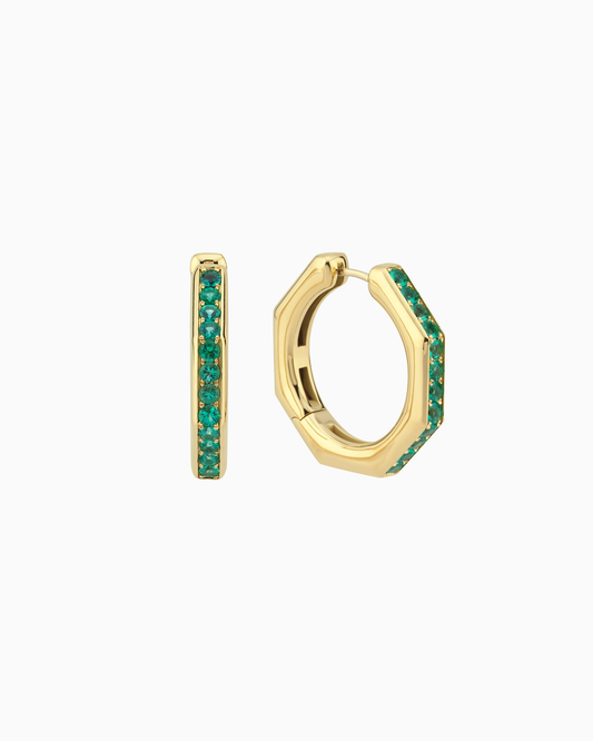 Bubble Emerald Earrings
