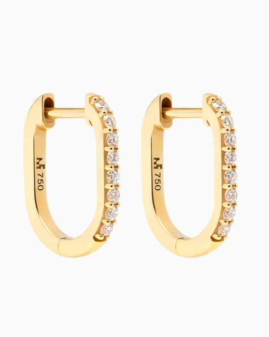 LUZ U Huggies Diamond Earrings