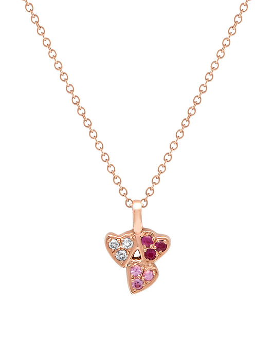 Queen of Hearts Colorful Cluster Necklace