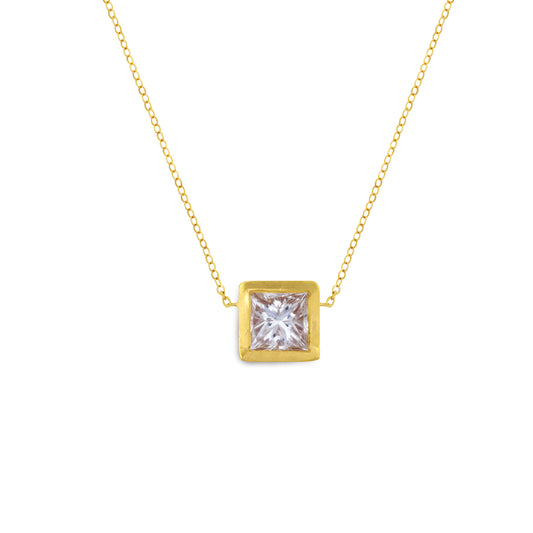 Square Diamond Necklace