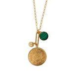 Load image into Gallery viewer, Saudi Gold Jeneh Charm Necklace
