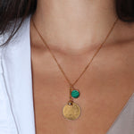 Load image into Gallery viewer, Saudi Gold Jeneh Charm Necklace
