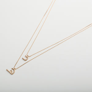 Double Layered Letters Necklace