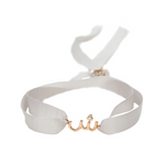 Load image into Gallery viewer, Silk Ribbon Bracelet with Diamond on the Dot
