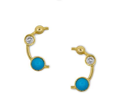 Falak half moon earrings