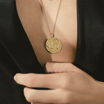 Load image into Gallery viewer, Large Diamond Coin Necklace
