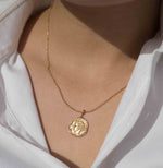 Load image into Gallery viewer, Small Diamond Coin Necklace
